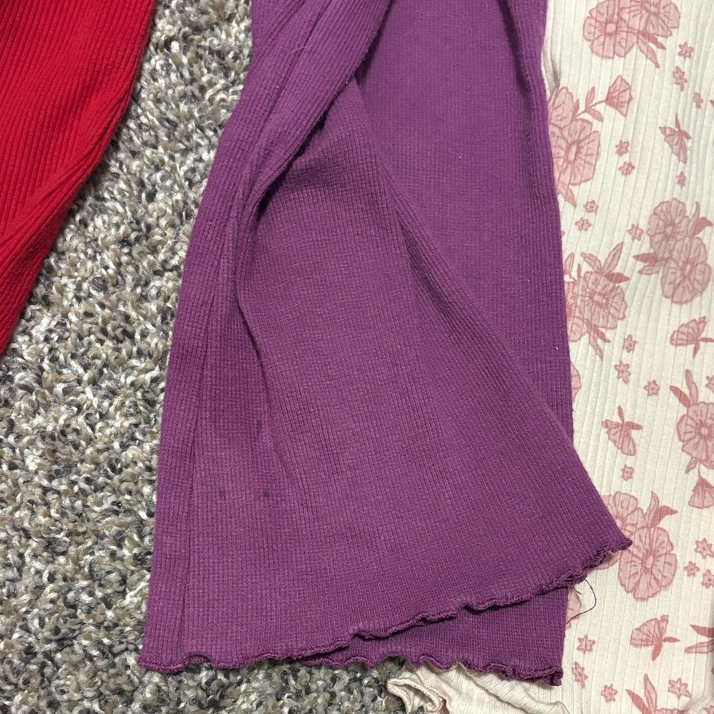 Toddler girl 11 Pack Assorted Cotton Leggings - Red, Purple, Blue, Cream & More - Picture 4 of 7